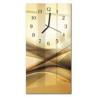 WANDUHR aus Glas 30x60 cm - Abstraktion - Beige, Glas (30/60/0.4cm) - TULUP