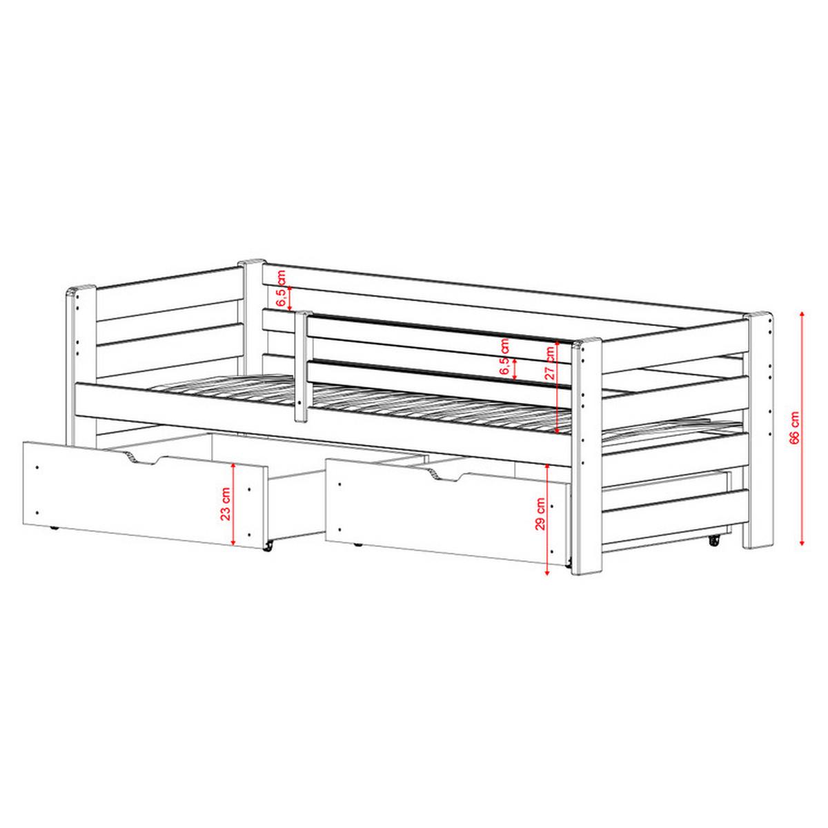 BETT 90/190 Erwan Weiß - Weiß, Holzwerkstoff (90/190cm) - Petits-meubles