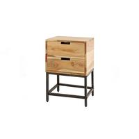 NACHTTISCH FATY Holz Akazie - Zwetschgeholzfarben, Holz (40/60/30cm) - KAWOLA