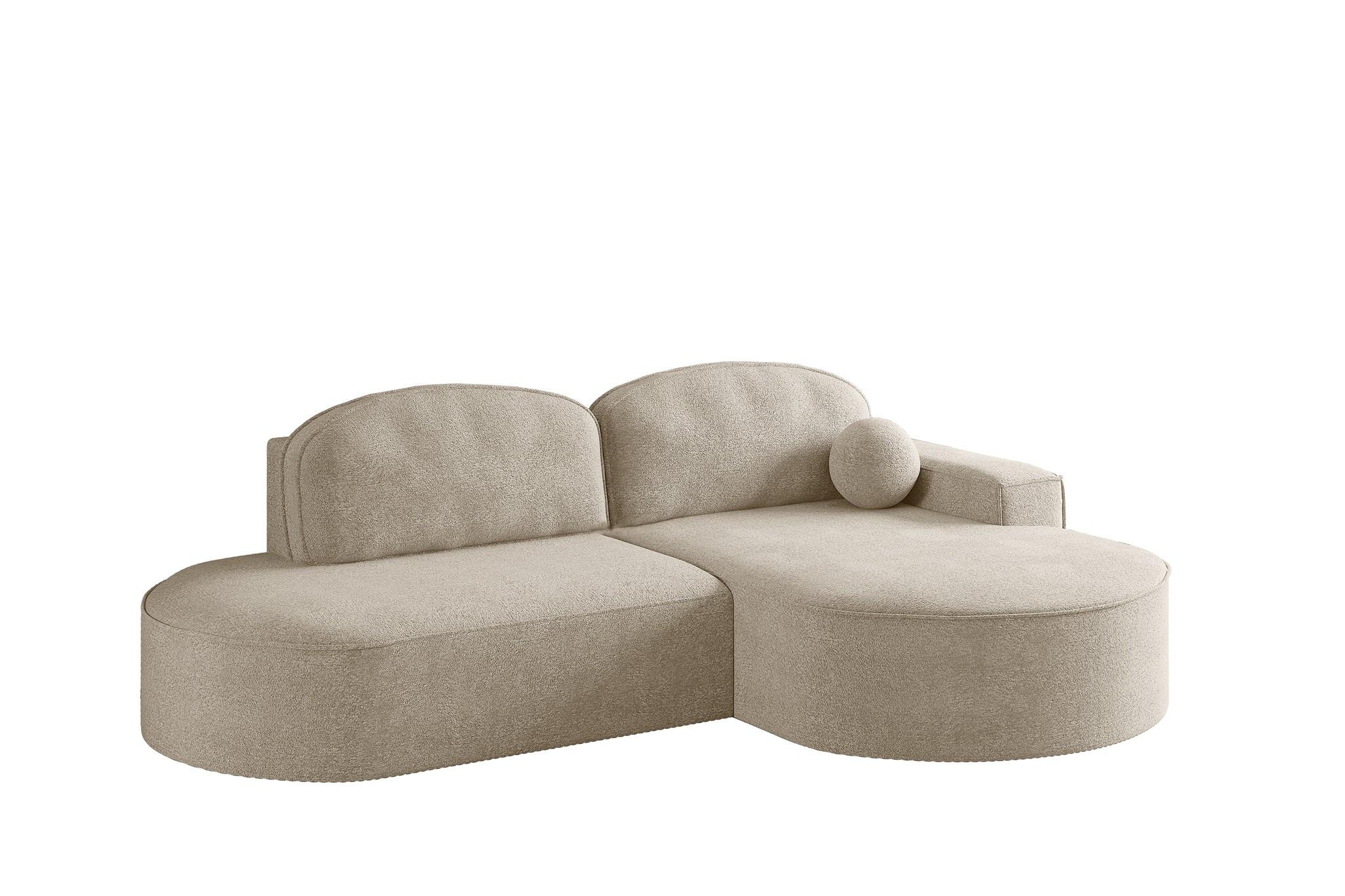 ECKSOFA Girona Mit Schlaffunktion - Beige, Holzwerkstoff/Textil (278/179cm) - Fun Möbel