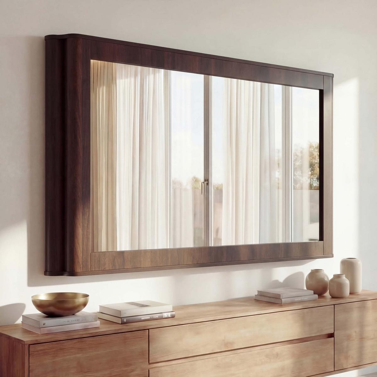 SPIEGEL Dunkelbraun - Dunkelbraun, Holz (120/80/10cm) - MCW