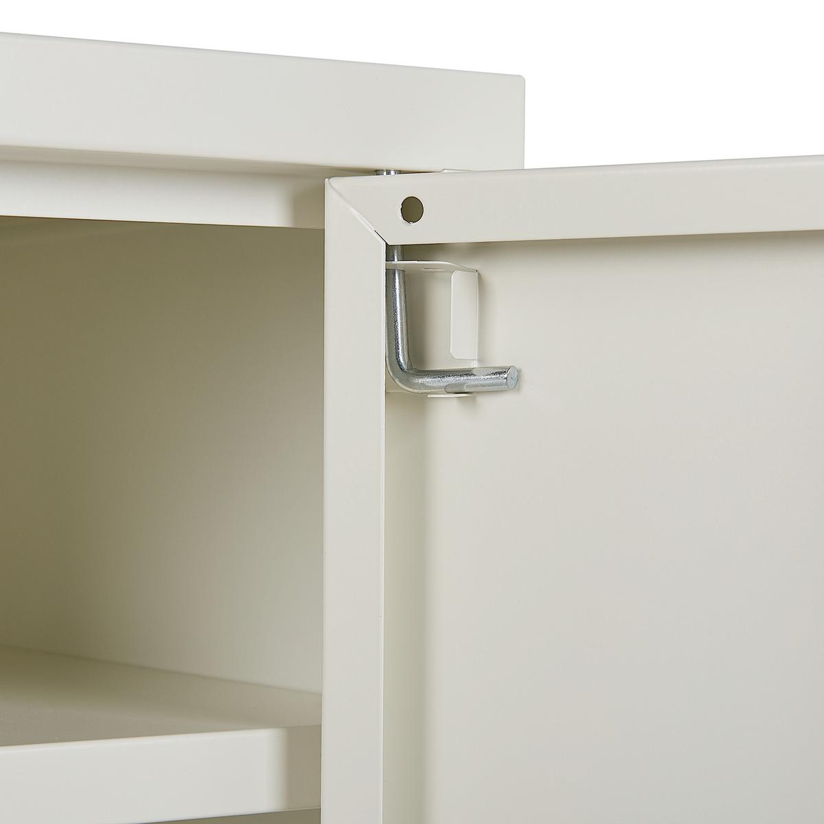 AKTENSCHRANK weiß 2 Türen Huron - Weiß, Metall (40/102/40cm) - Beliani