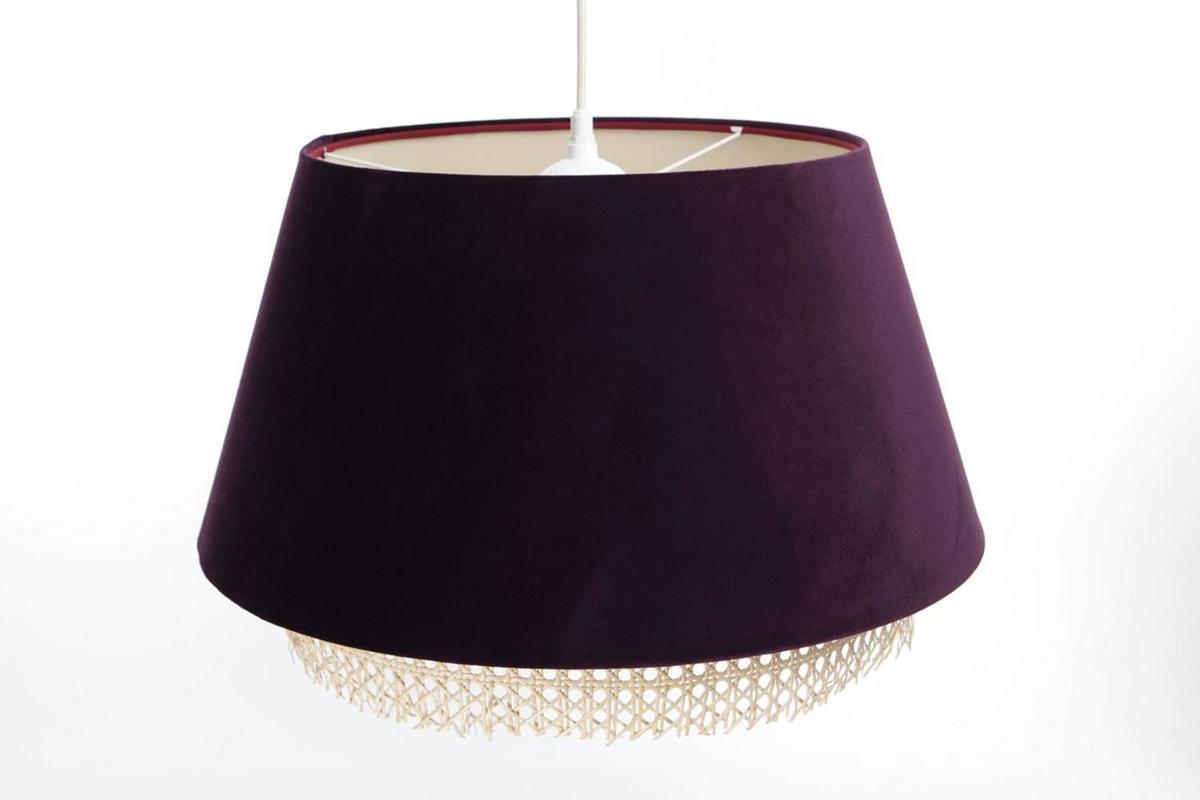 HÄNGELEUCHTE Lila 50/32 cm - Lila, Naturmaterialien (50/1.3/32cm) - ONZENO