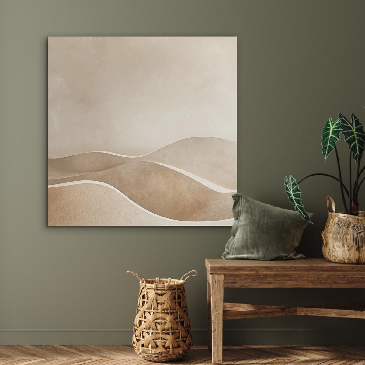 AKUSTIKBILD Beige - Natur - Abstrakt - Modern Akustikpaneele 90x90 cm - Beige, Kunststoff (90/90/0.9cm) - MuchoWow
