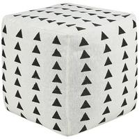 POUF Baumwolle Cremeweiß Tarodi - Weiß, Textil (45/45/45cm) - Beliani