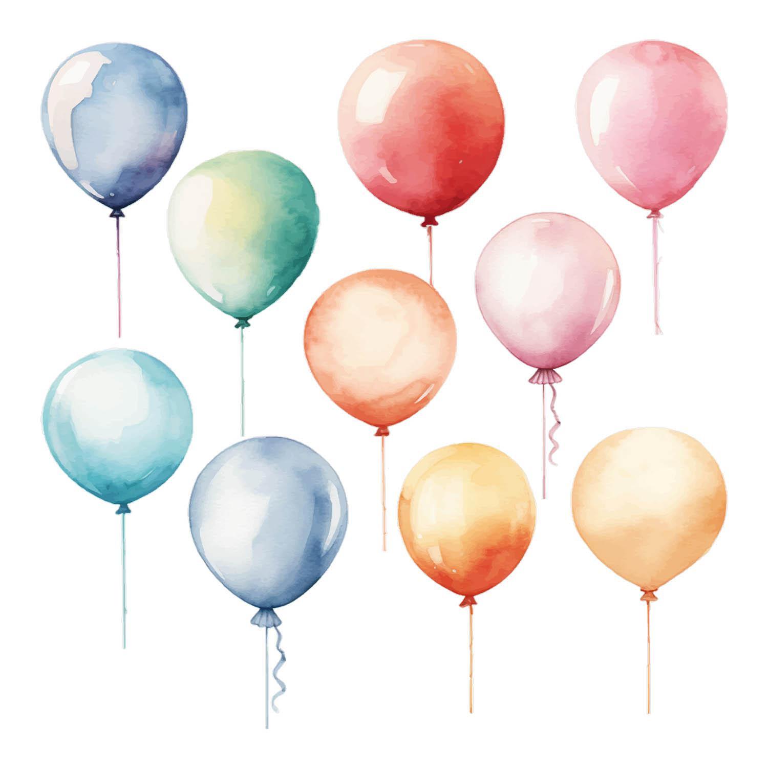 WANDAUFKLEBER 100x116cm - Bunte Luftballons - Multicolor, Kunststoff (100/116/0.1cm) - Wallfluent