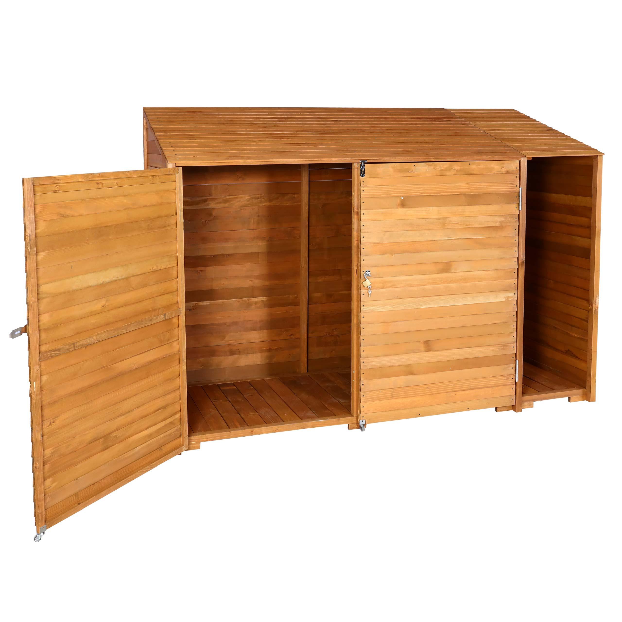 GERÄTESCHUPPEN Braun - Braun, Holz (250/180/93cm) - MCW