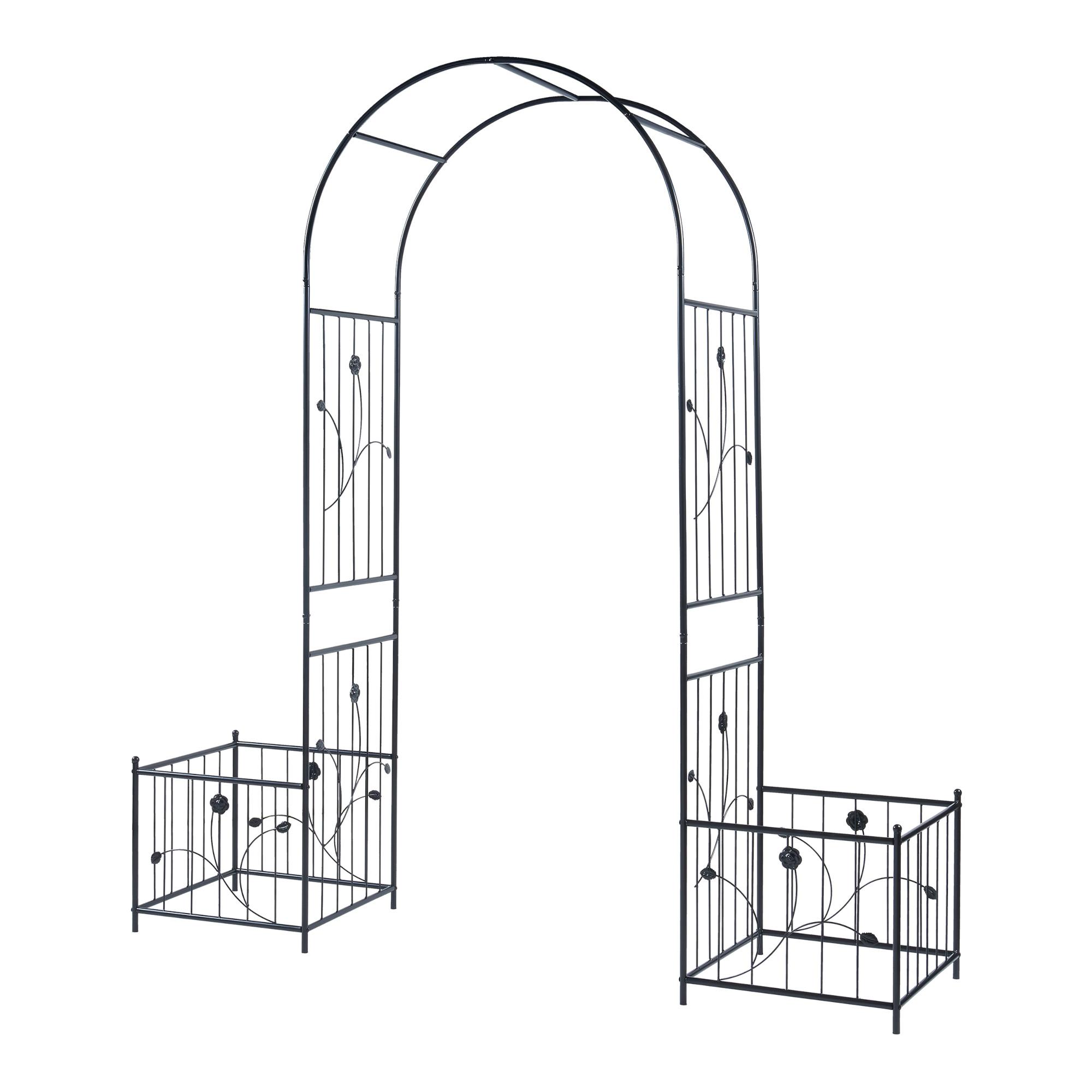 ROSENBOGEN Barisciano - Schwarz, Metall (202/220/50cm) - casa.pro
