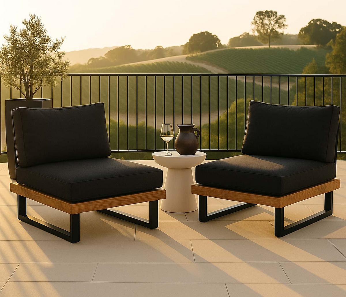 LOUNGE-SESSEL Schwarz, Beige, Anthrazit - Beige/Anthrazit, Holz (82/75/82cm) - MCW