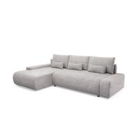 ECKSOFA Ivana 3 Sitzplätze Hellgrau - Hellgrau, Holz (265/172cm) - Petits-meubles