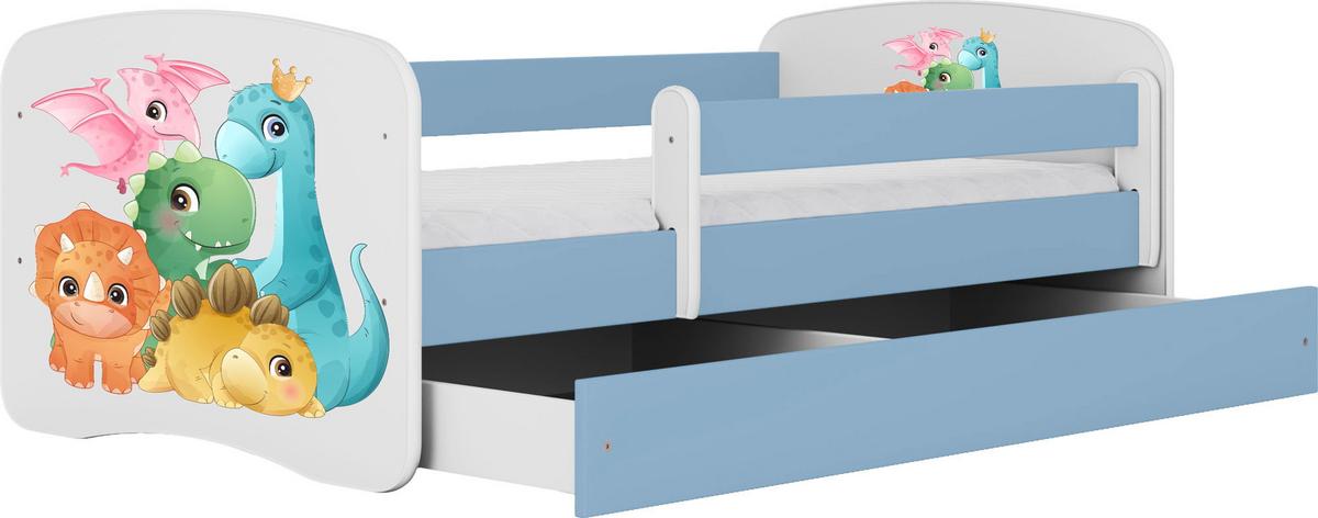 KINDERBETT Emily mit Schublade und Matratze, Blau 80x180 cm - Multicolor, Holzwerkstoff (180/80cm) - WFL GROUP