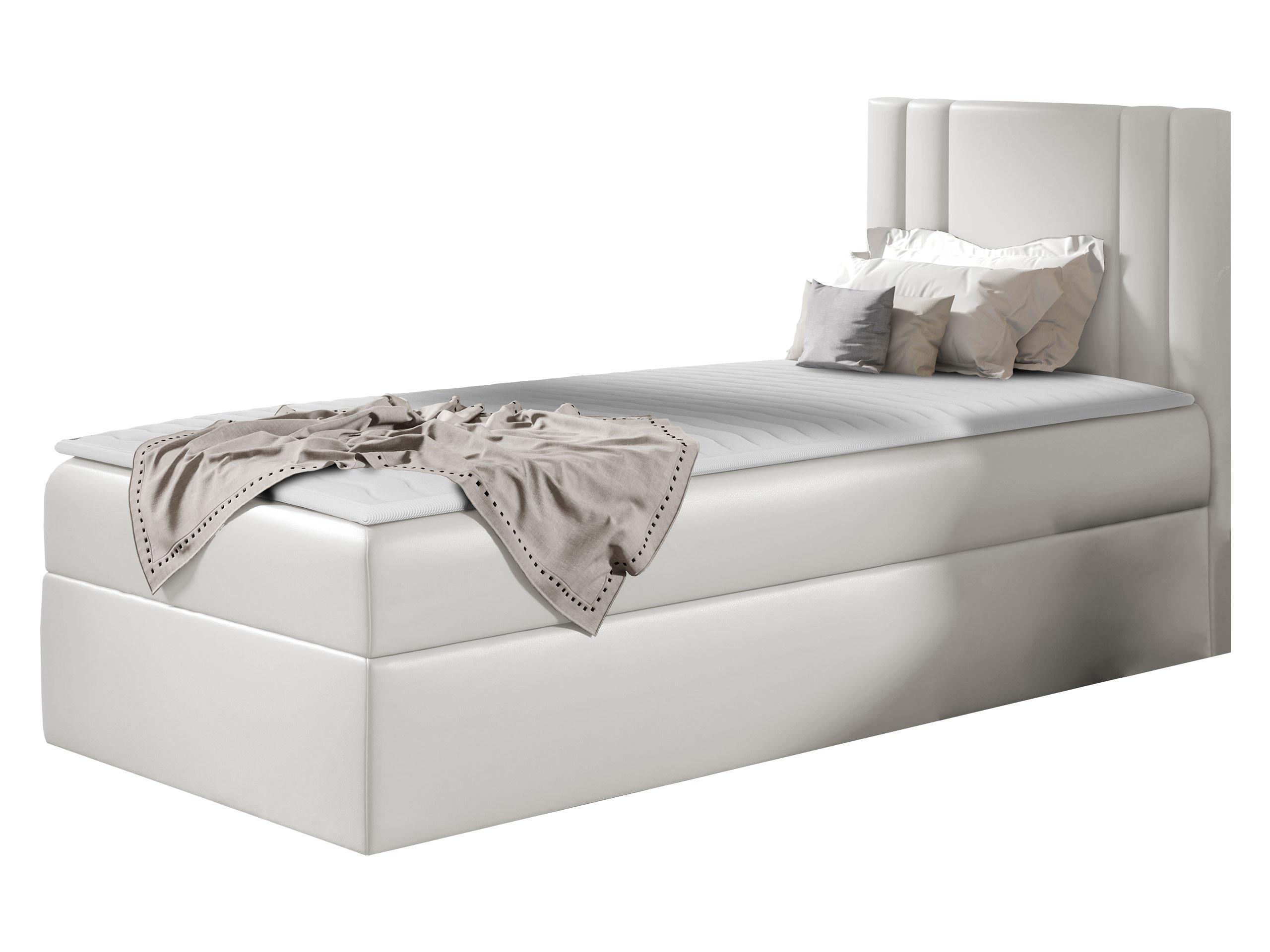 BOXBETT Carmen Mini, Seite zum Öffnen des Bettkastens: Rechts - H3 - Creme, Holz (90/200cm) - MIRJAN24