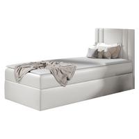 BOXBETT Carmen Mini, Seite zum Öffnen des Bettkastens: Rechts - H3 - Creme, Holz (100/200cm) - MIRJAN24