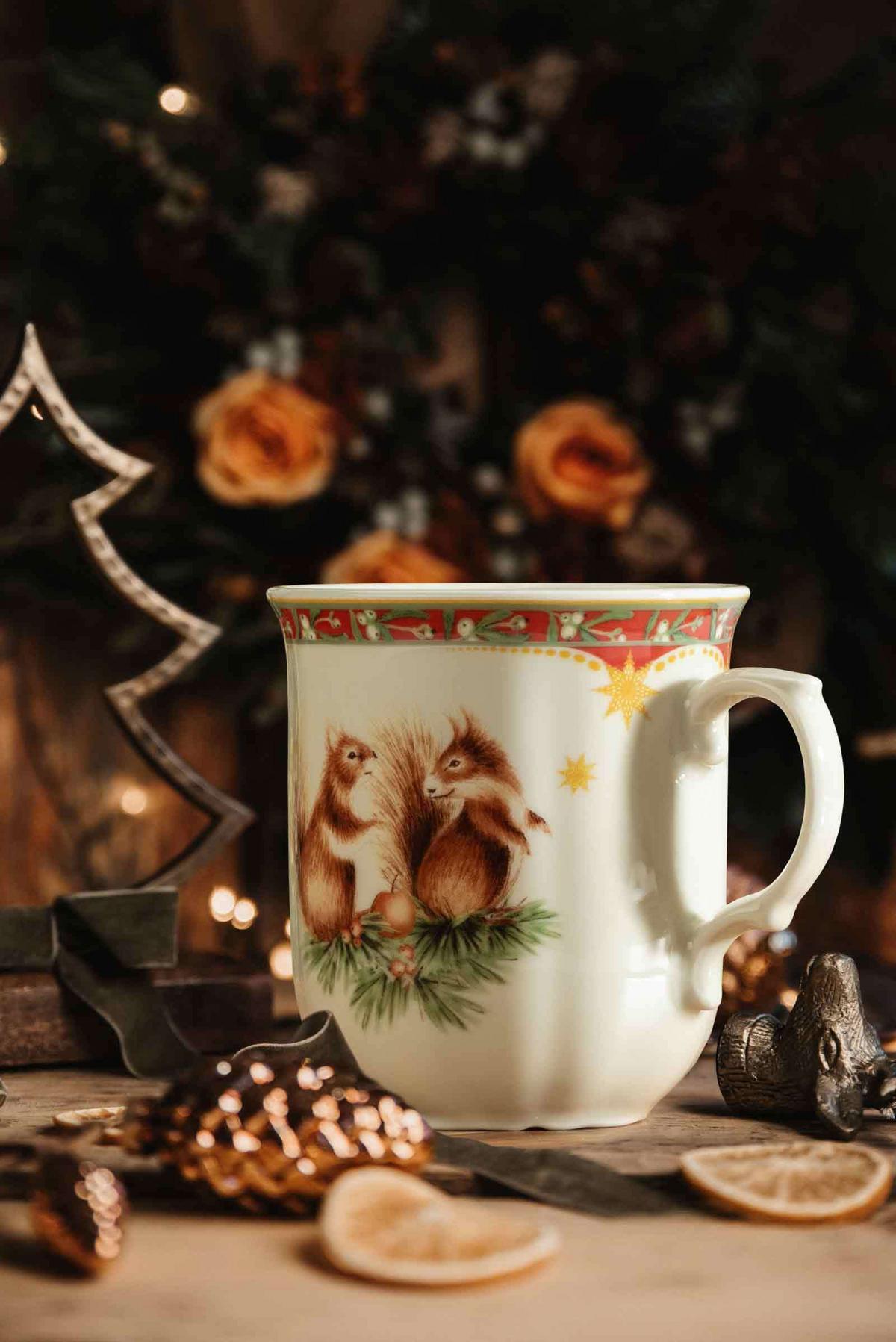 BECHER MIT HENKEL Marieluise Weihnachtsnostalgie creme 270 ml 6er Set - Creme, Keramik (0.27L) - Seltmann Weiden