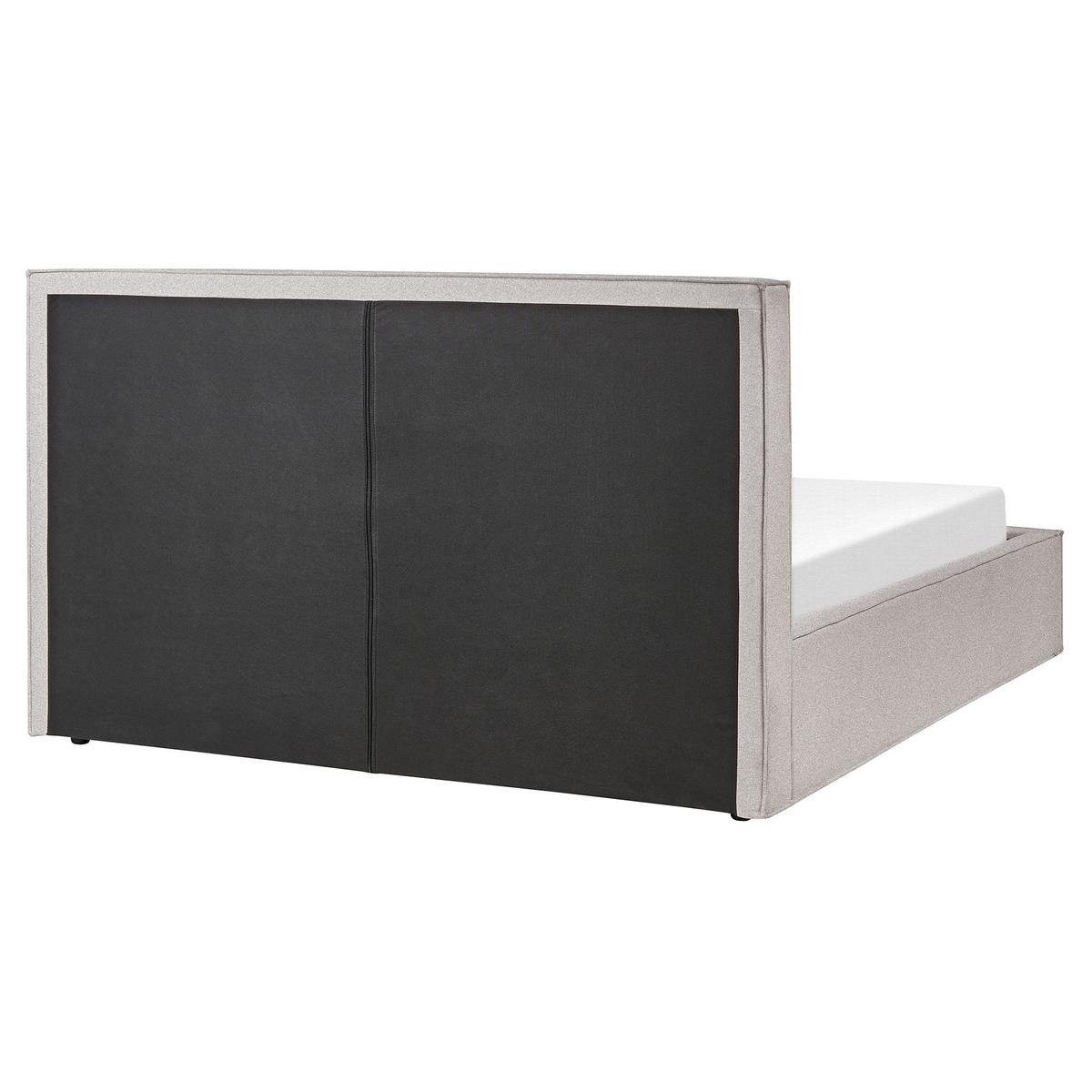 POLSTERBETT 160/200cm Hellgrau Moissac - Hellgrau, Textil (160/200cm) - Beliani