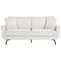 3-SITZER-SOFA Stoff Cremeweiß Vesala - Creme, Textil (185/71/77cm) - Beliani