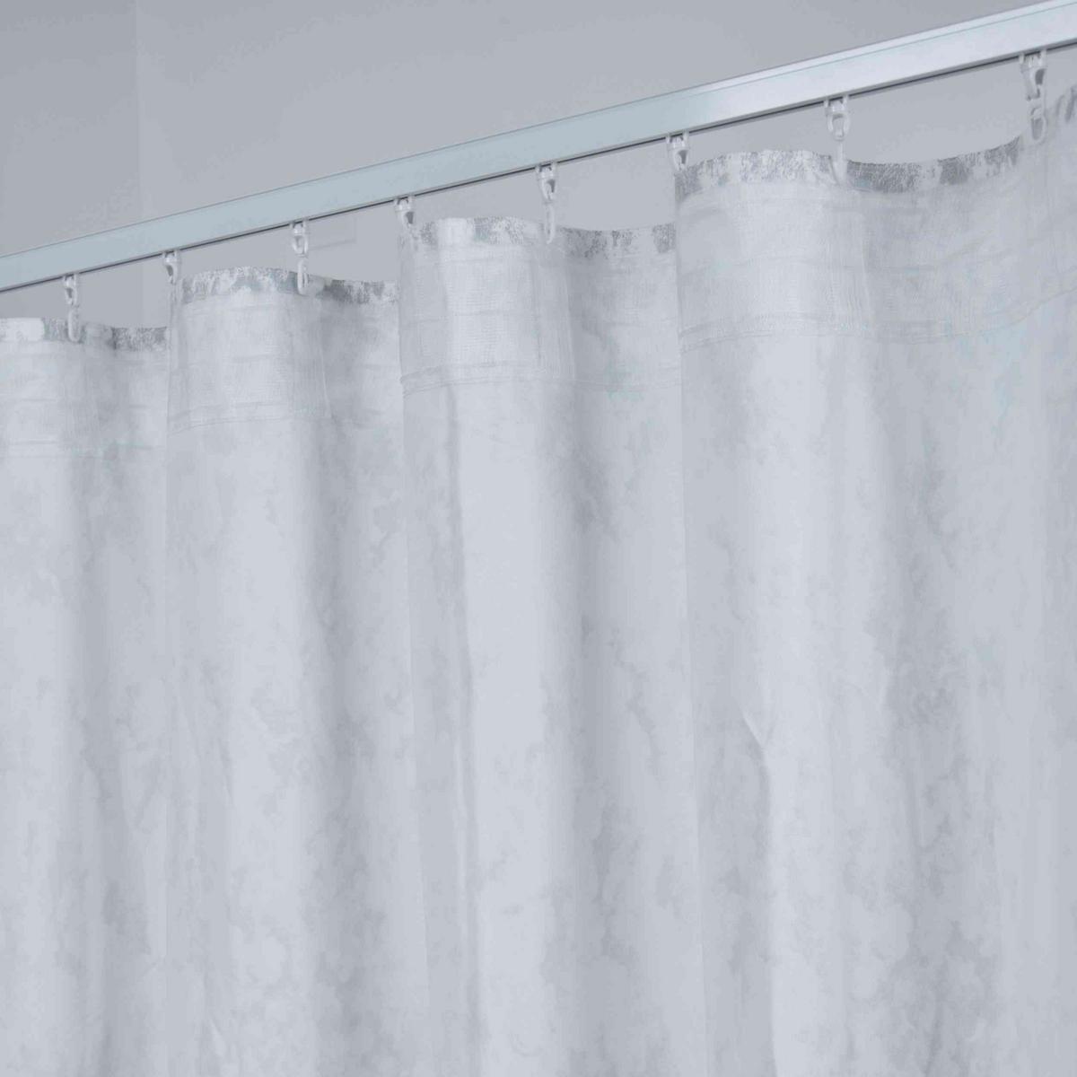 VORHANG 2ER SET MILANO STAR HxB 245x140 cm Weiß Silber - Weiß, Textil (140/245cm) - Gardinenbox