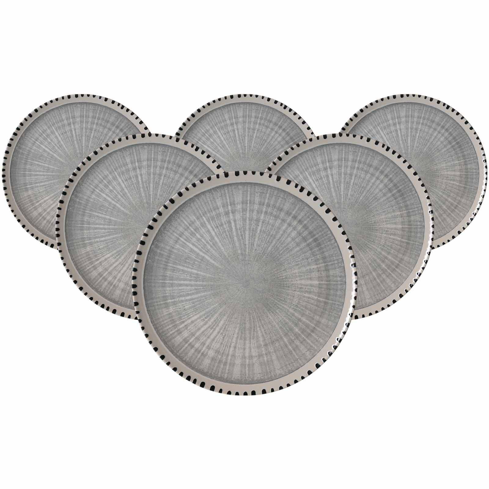 PLATZTELLER Natura Grau ø 32 cm 6er Set - Grau, Keramik (32cm) - Ritzenhoff Breker