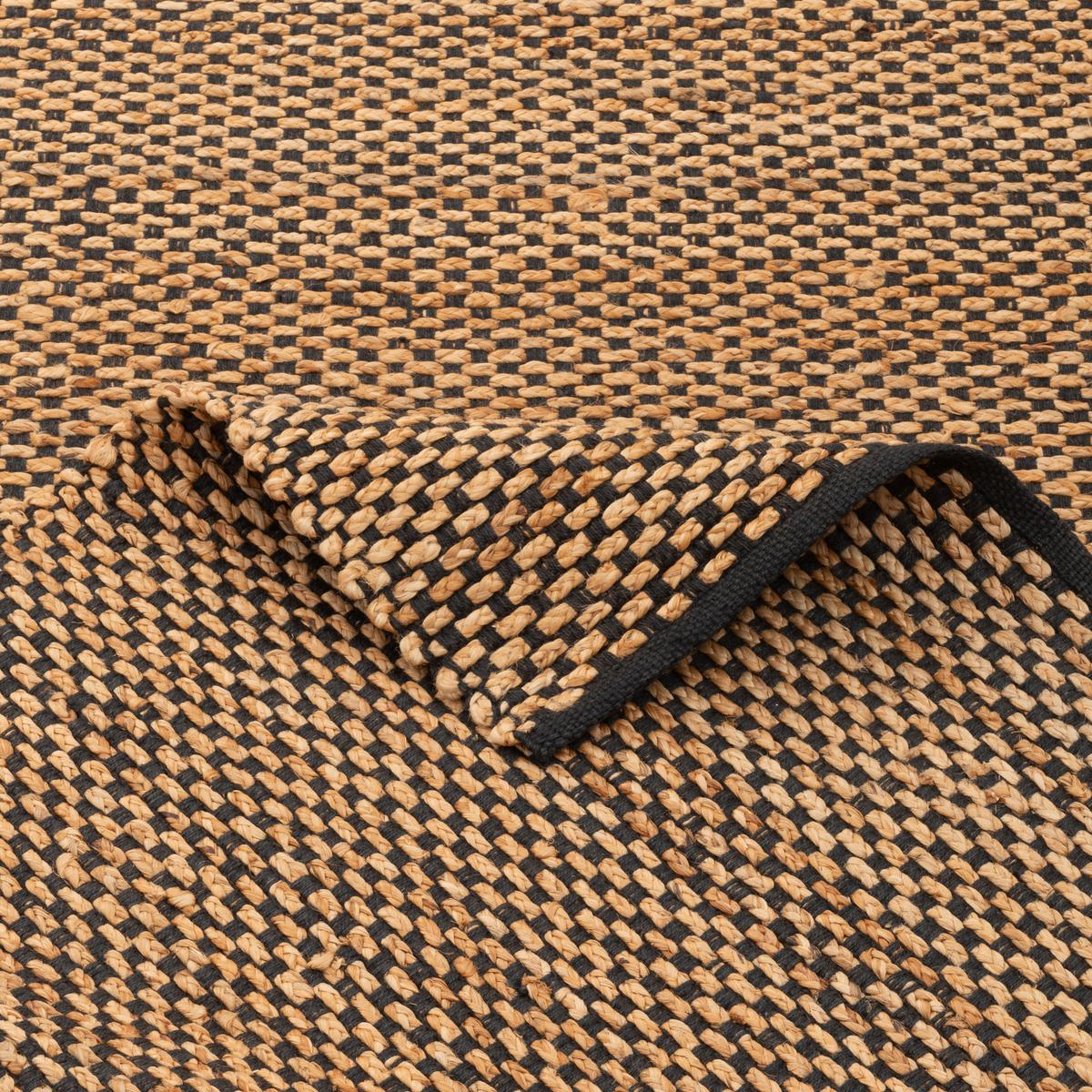NATURFASER TEPPICH JUTE SALSA MELIERT - Beige/Schwarz, Textil (140/200cm) - Pergamon
