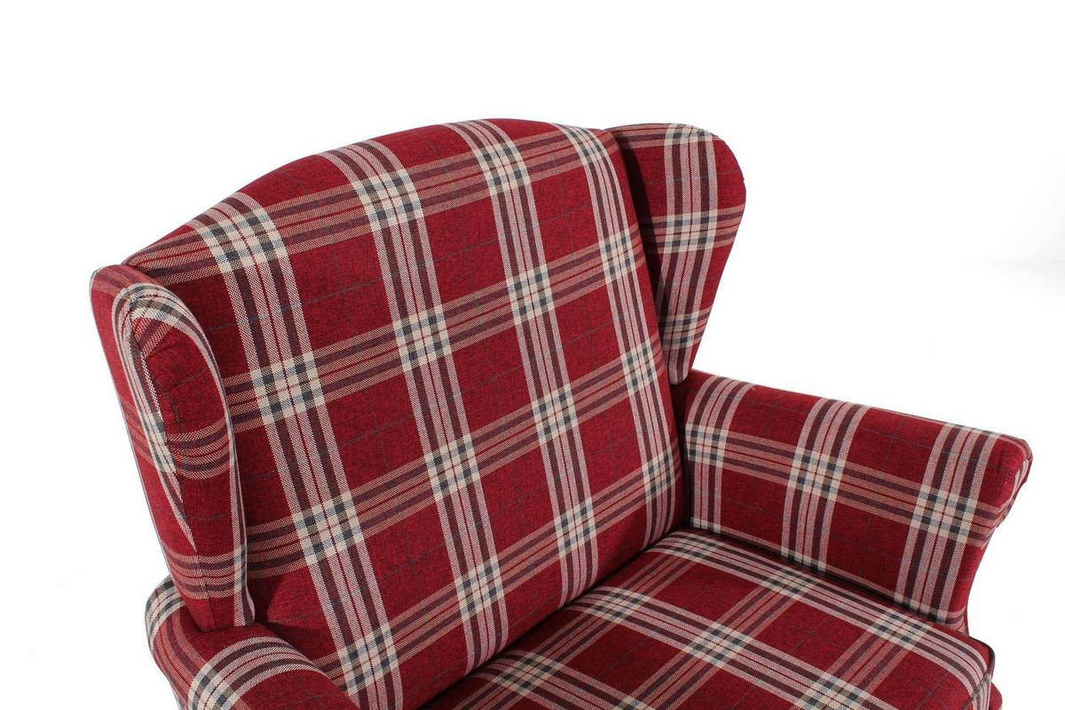 SESSEL XXL Katria Bezug Flachgewebe Buche nussbaum dunkel / rot - Rot, Kunststoff (114/108/81cm) - 58aufmkessel