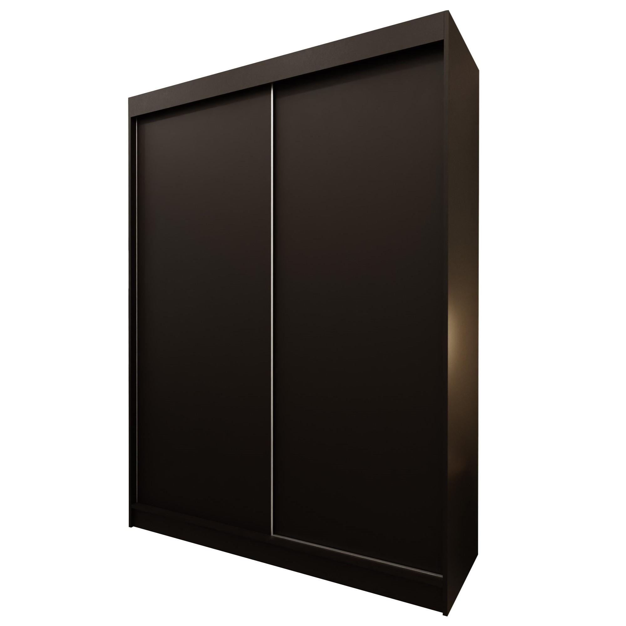 SCHWEBETÜRENSCHRANK SOFIA 150/216/61 cm 2-türig Schwarz - Schwarz, Holzwerkstoff (150/216/61cm) - MASSENO