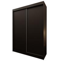 SCHWEBETÜRENSCHRANK SOFIA 150/216/61 cm 2-türig Schwarz - Schwarz, Holzwerkstoff (150/216/61cm) - MASSENO