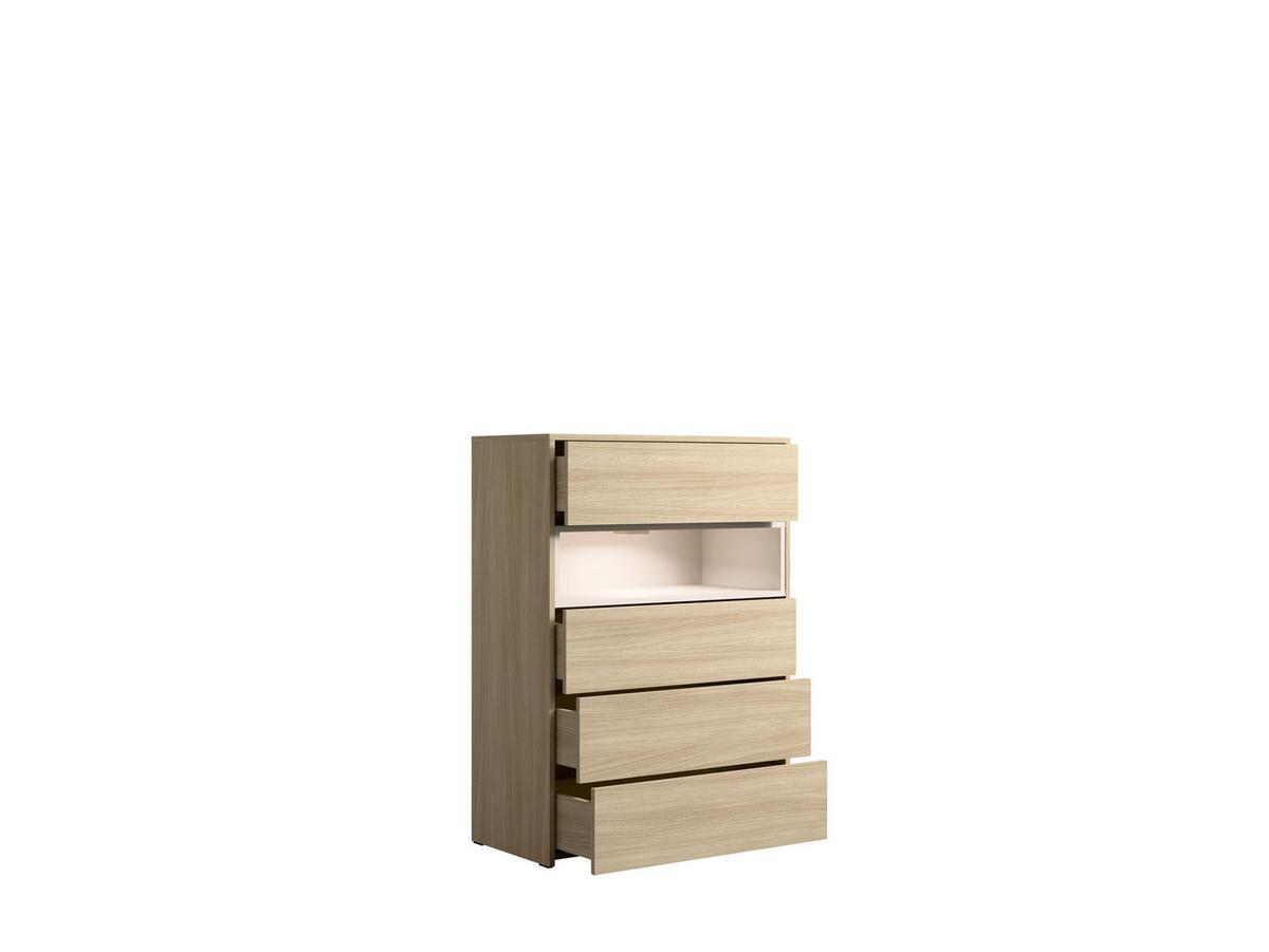 KOMMODE Barista Oak, Wüstensand 80/111/42 - Eiche Bianco, Holzwerkstoff (80/111/42cm) - RAUMHIRSCH FURNITURE