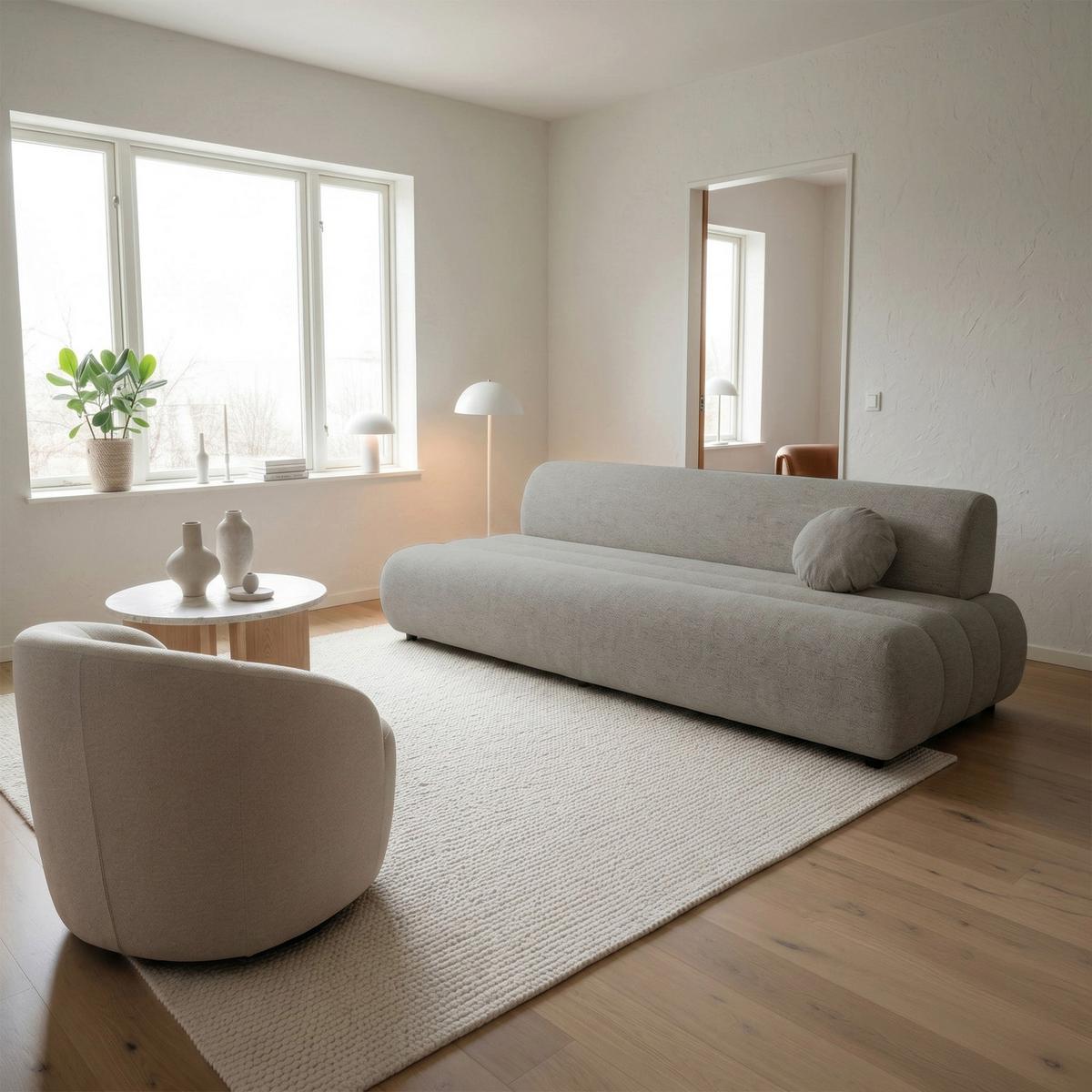 SCHLAFSOFA Arione 214 cm - Taupe/Schwarz, Kunststoff/Textil (214/74/104cm) - Selsey