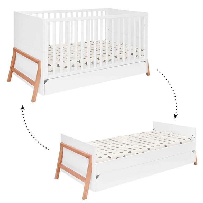 GITTERBETT 70/140 Weiß - Weiß, Holzwerkstoff (70/140cm) - Petits-meubles