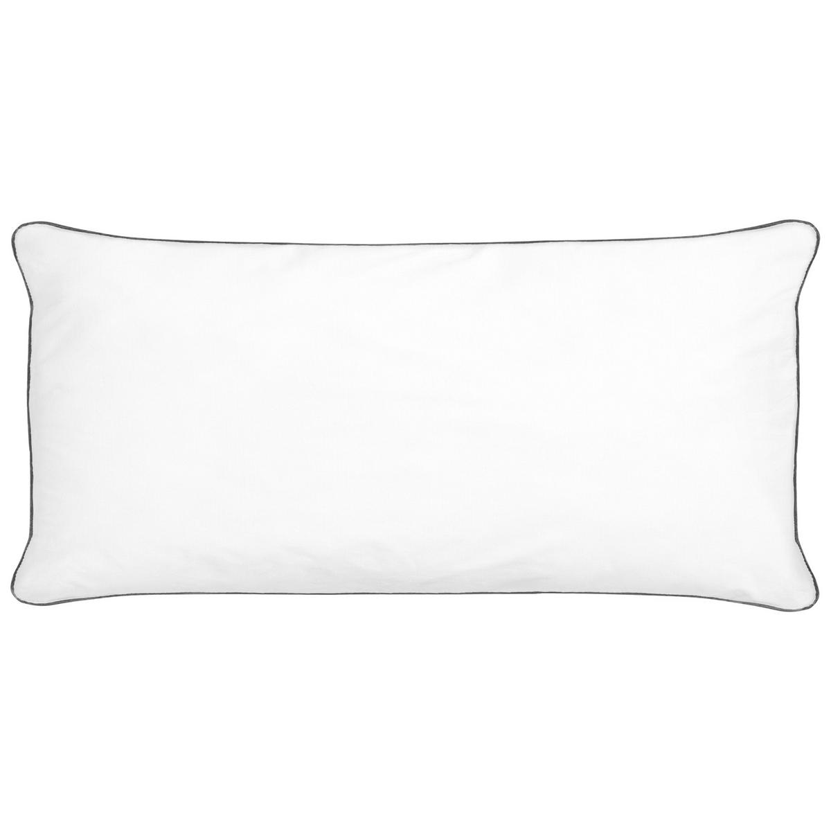 KISSEN 2er-Set Weiß 80/40 cm Pelister - Weiß, Naturmaterialien (80/40cm) - Beliani