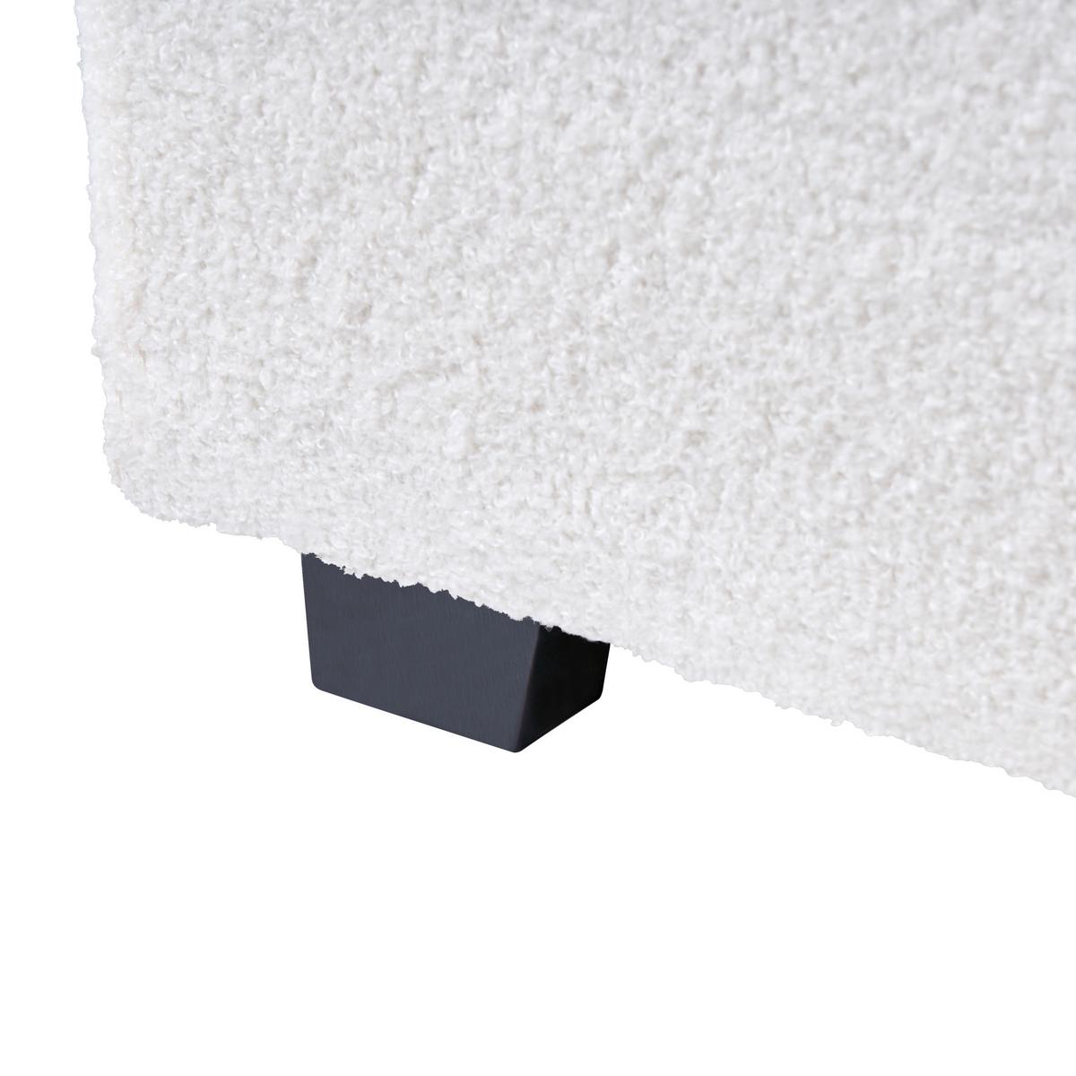 WASSERBETT 160/200 cm Cremeweiß Vaucluse - Weiß, Textil (160/200cm) - Beliani