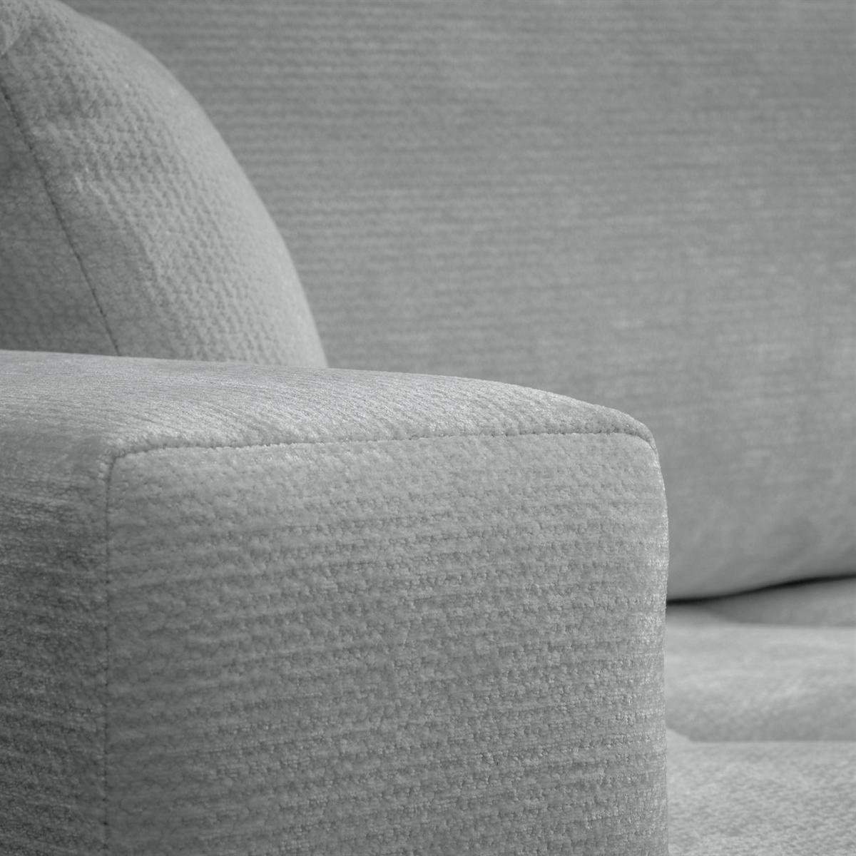 ECKSOFA CLOUD II L mit Schlaffunktion, Vibe 85 - Hellgrau, Textil (247/152cm) - Lookway
