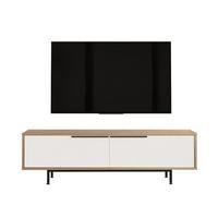 DREHSTUHL aus beigem Stoff mit Fußstütze L68 cm 35,5/45,1/160 cm - Eschefarben, Holzwerkstoff (35.5/45.1/10cm) - Calicosy
