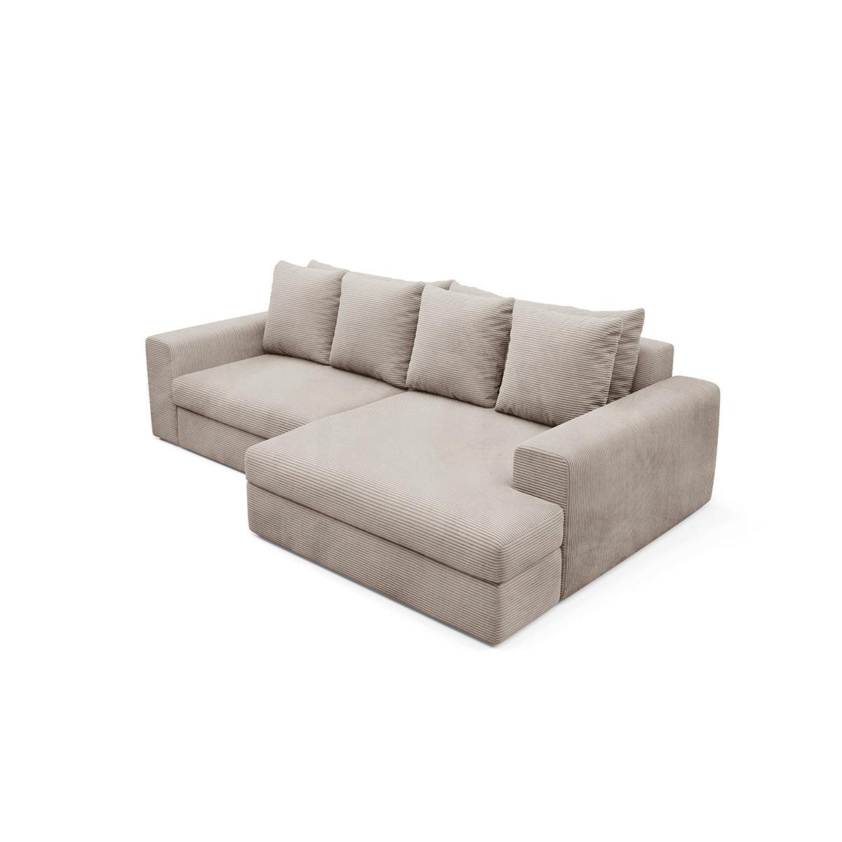 ECKSOFA Paola 3 Sitzplätze Taupe - Taupe, Holz (272/167cm) - Petits-meubles