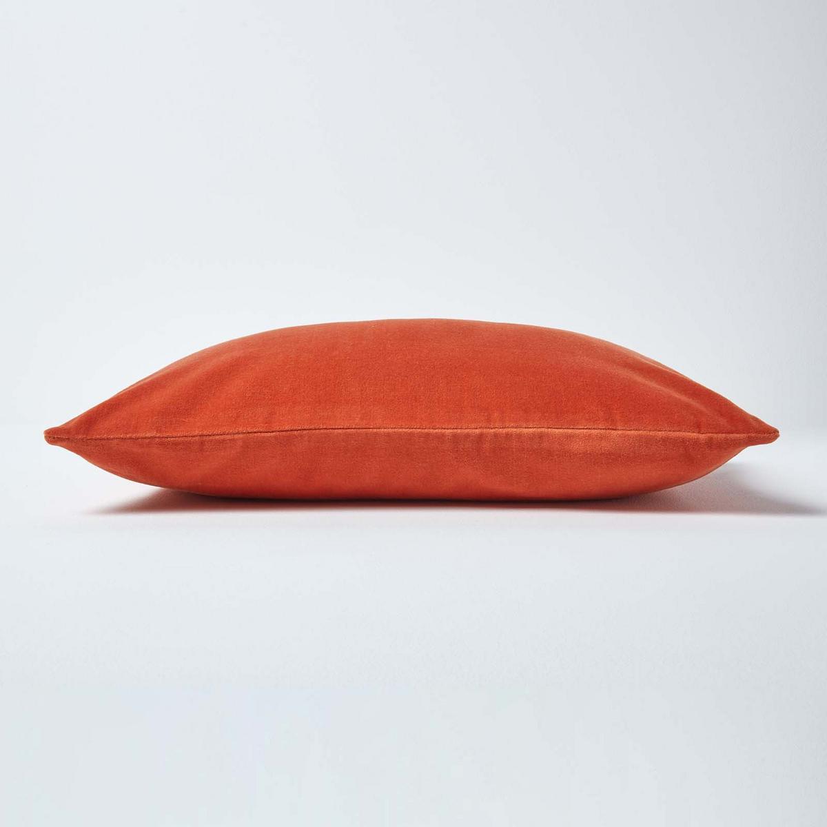 KISSENHÜLLE Baumwollsamt orange 30/50 cm - Orange, Textil (30/50cm) - Homescapes