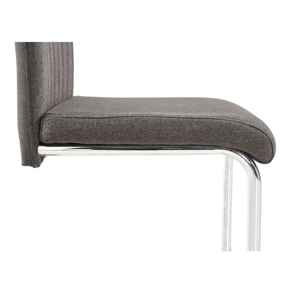ESSZIMMERSTUHL ERICA 4er-Set dunkelgrau - Dunkelgrau, Textil (42/101/58cm) - CARO-Möbel