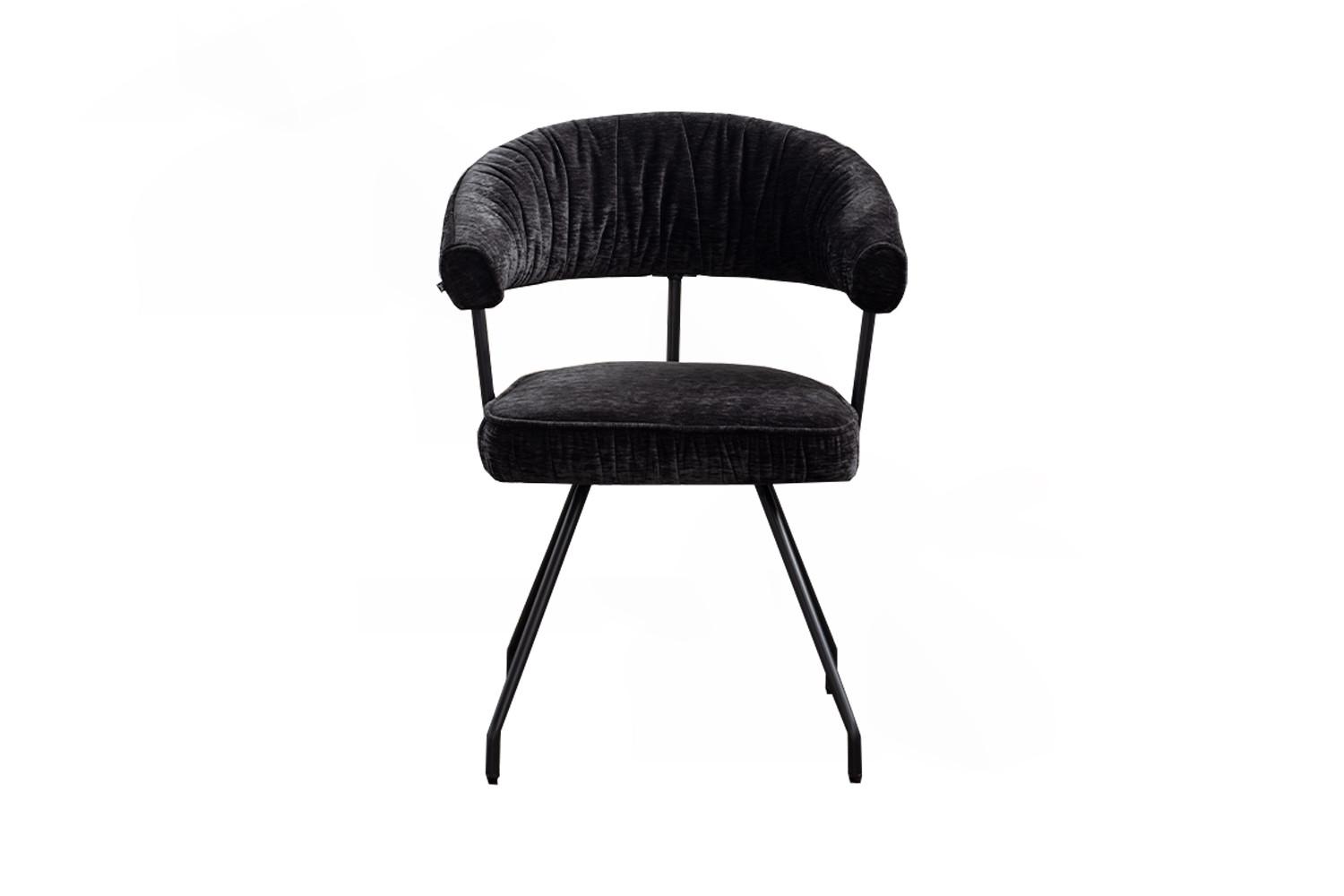 ESSZIMMERSTUHL RUNA Schwarz Webstoff (1er-Set) - Schwarz, Kunststoff/Textil (60/82/59cm) - KAWOLA