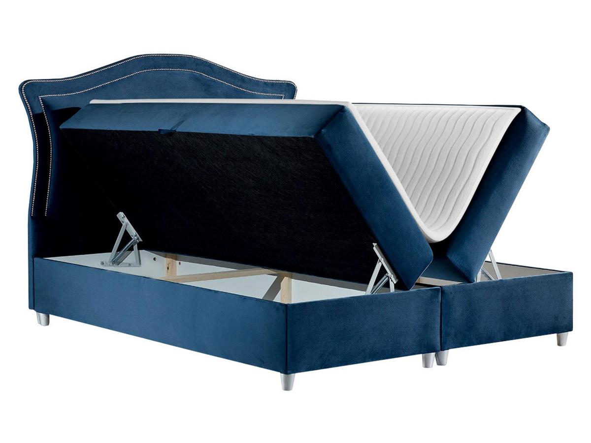 BOXBETT Bedran Lux - H3 - Dunkelblau, Holz (140/200cm) - MIRJAN24