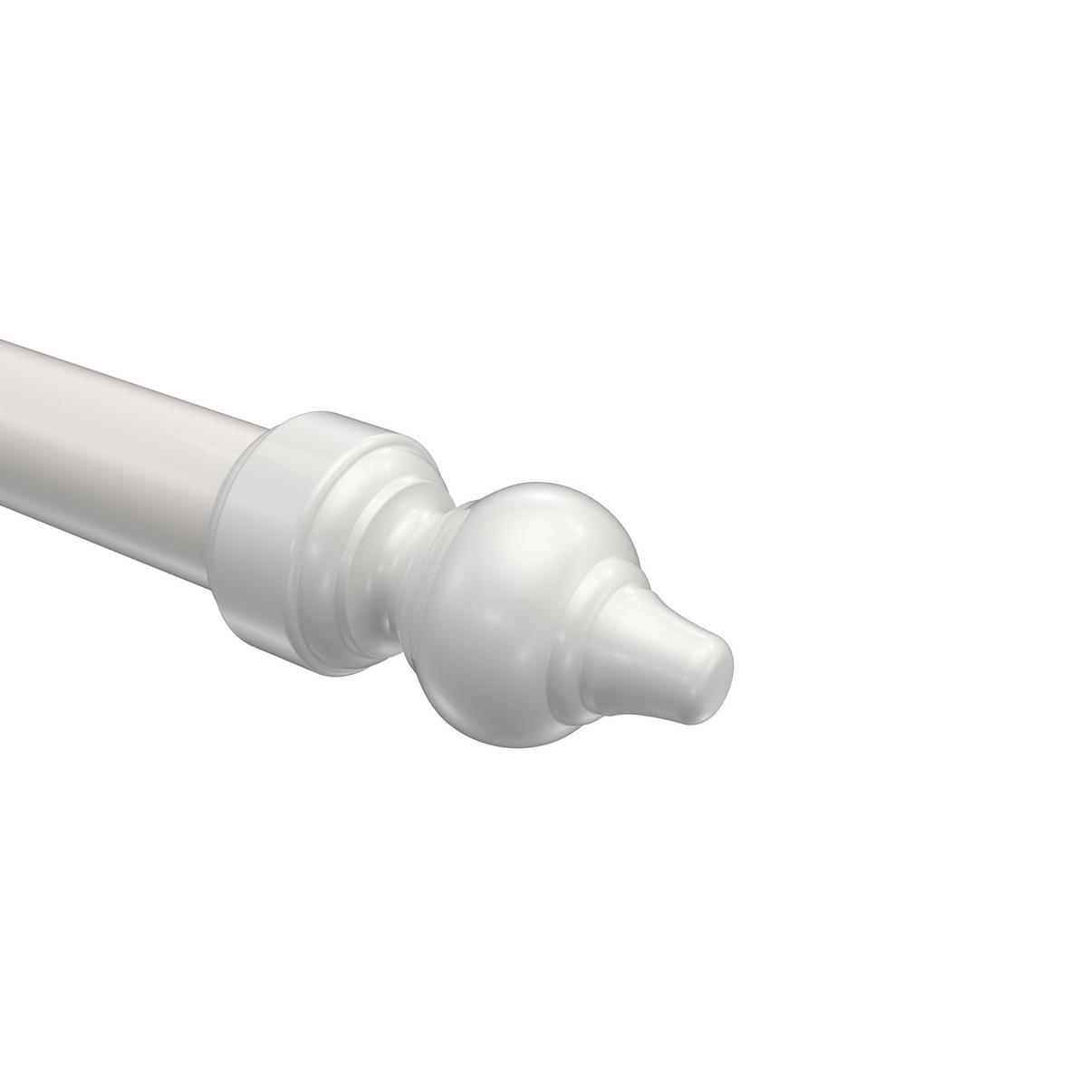 ENDSTÜCKE FÜR GARDINENSTANGEN 28 mm Ø, Rondo Weiß, Packung 2 Stück - Weiß, Kunststoff (8.8/4.3/4.3cm) - INTERDECO