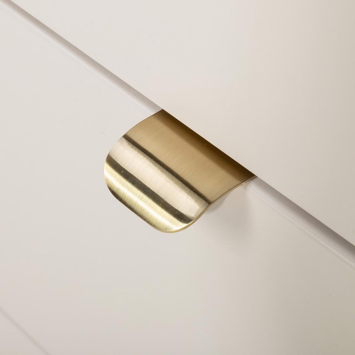 KOMMODE AURA mit Schubladen auf Füßen - Beige, Holzwerkstoff (138/80/40cm) - Idohome