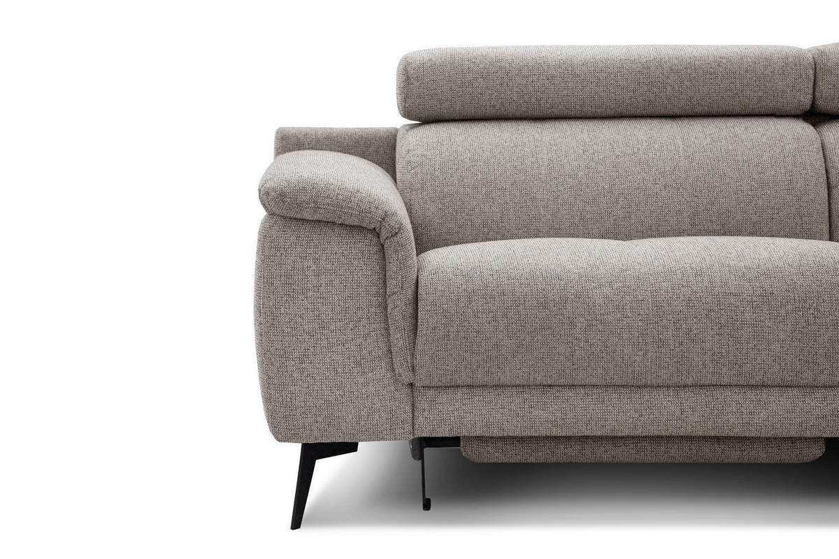 ECKSOFA FIERO 5-Sitzer mit 1 Relaxfunktion, taupe - Taupe, Holzwerkstoff/Textil (290/228cm) - Wozimo