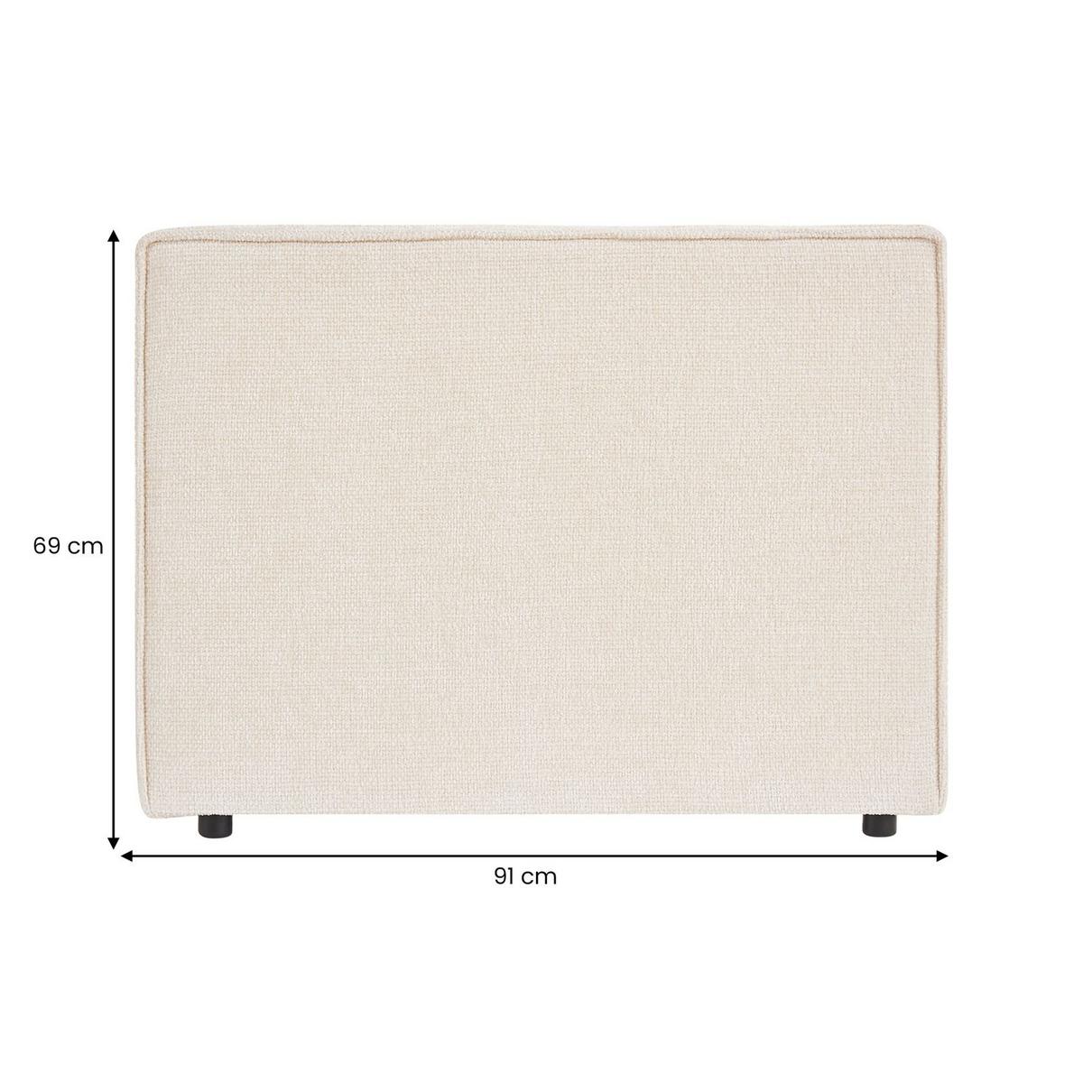 KOPFTEIL YOLAN 90x190 cm weiß - Weiß, Textil (91/69/6cm) - IDIMEX