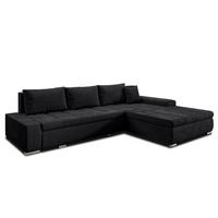 ECKSOFA L Form Tunceli Anthrazit 297/210/85 cm – modernes Sofa fürs Wohnzimmer - Silberfarben/Schwarz, Textil/Metall (297/210cm) - AX Living