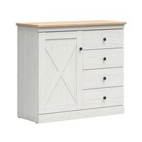 KOMMODE Victoria Weiß und Holz - Weiß, Holzwerkstoff (103/92/43cm) - Petits-meubles