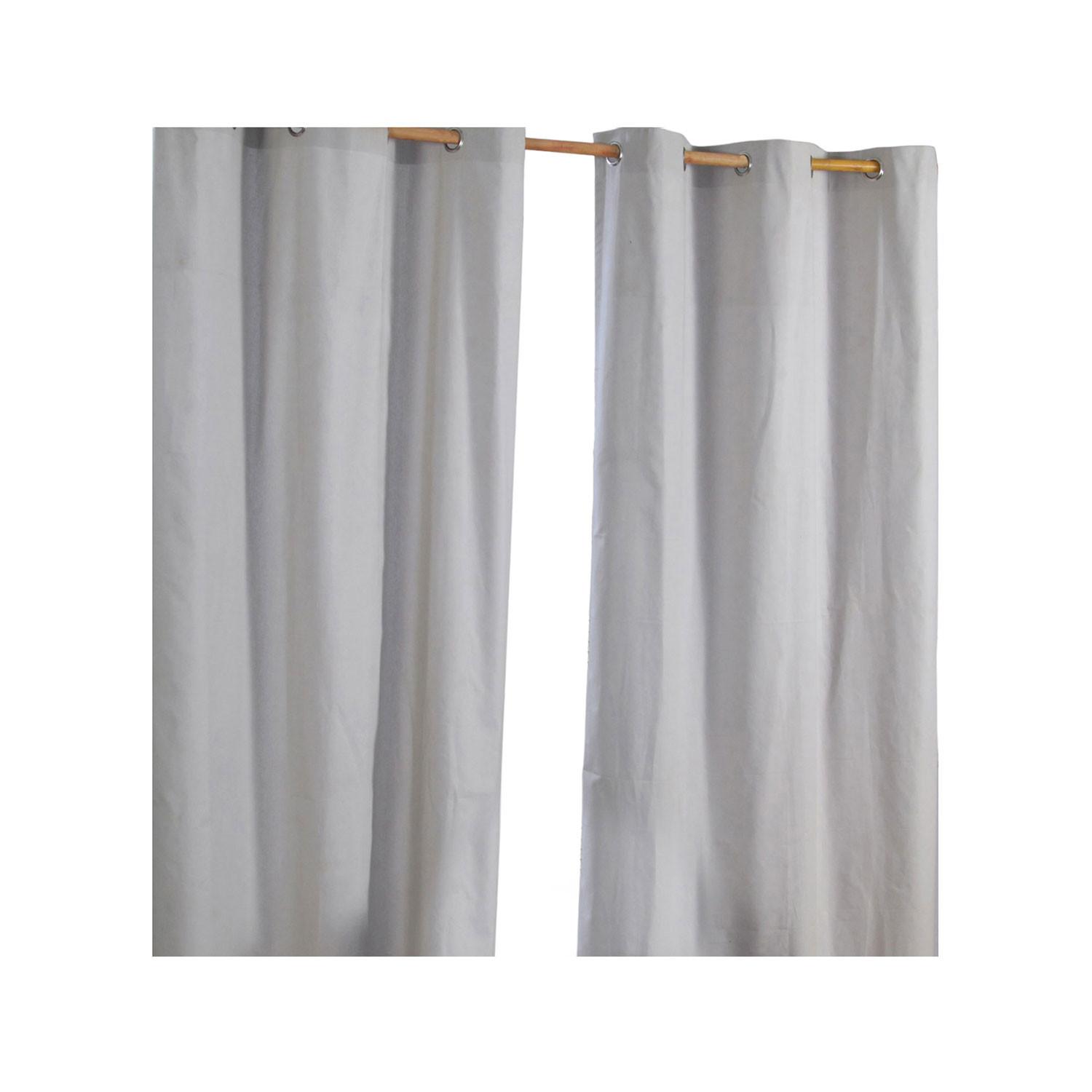 ÖSENVORHANG blickdicht 2er-Set, 137/182 cm - Hellgrau, Textil (137/182cm) - Homescapes