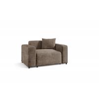 SESSEL Megan In Poso - Mokka, Holzwerkstoff/Textil (145/75/98cm) - Fun Möbel