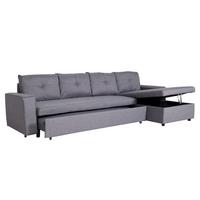 ECKSOFA MIT BETTKASTEN Grau - Grau, Textil (290/150cm) - MCW
