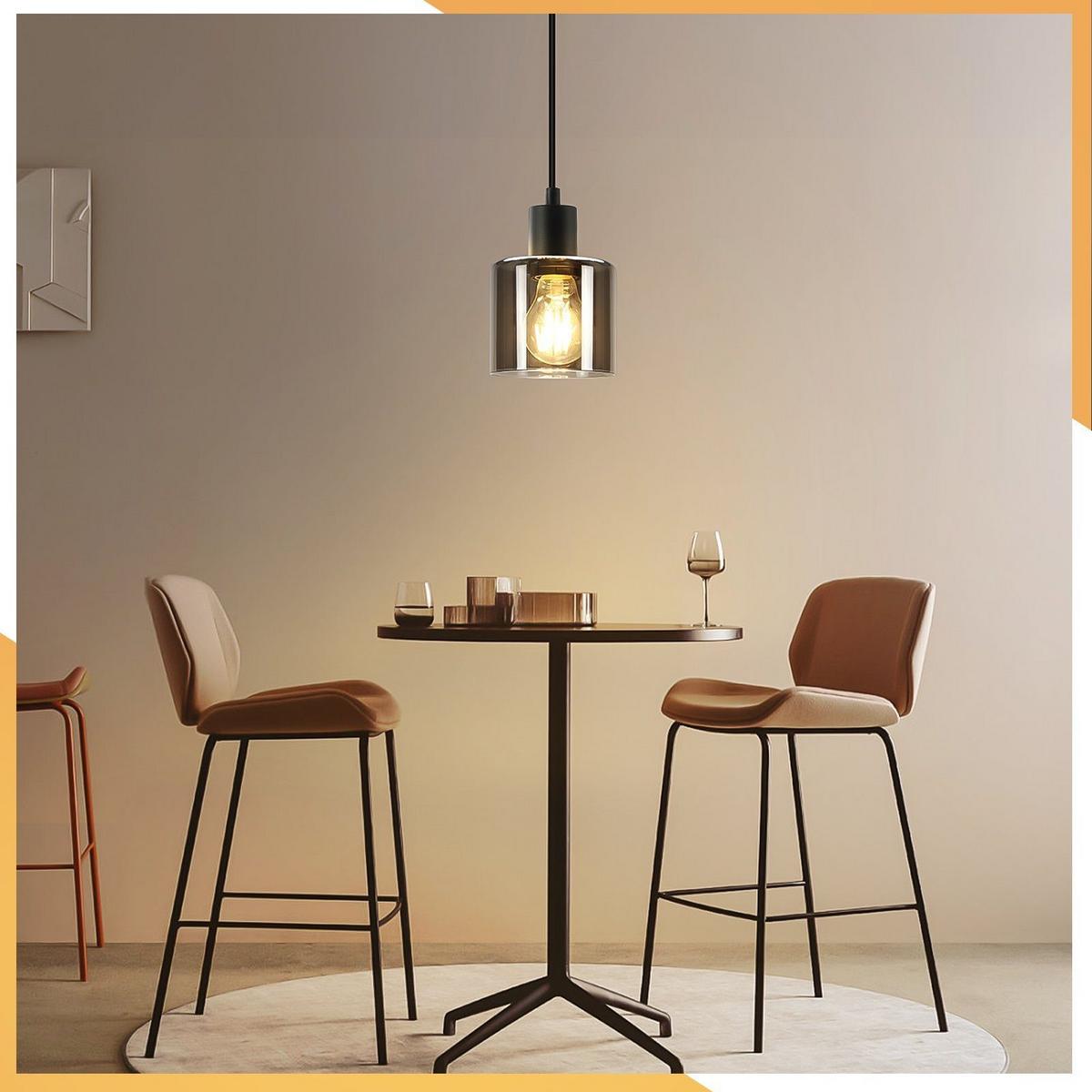 PENDELLEUCHTE Verena 11/11/195 cm - Grau, Glas (11/11/195cm) - Nettlife