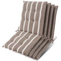 NIEDERLEHNER Sun-NL 105x50x8cm Beige-Weiß-Gestreift (4tlg) - Beige, Textil (50/100cm) - Beautissu 