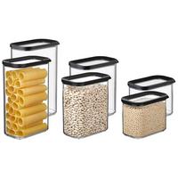 VORRATSDOSEN Modula schwarz 6er Set - Schwarz, Kunststoff (2/2/2cm) - Mepal